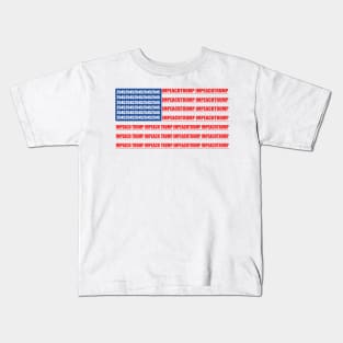 2545 Impeach Trump American Flag Kids T-Shirt